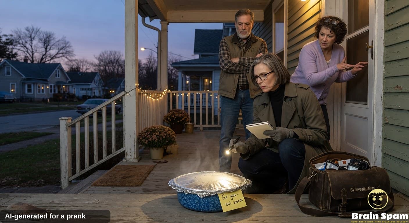 Greta vox investigates recurring casserole on local porch